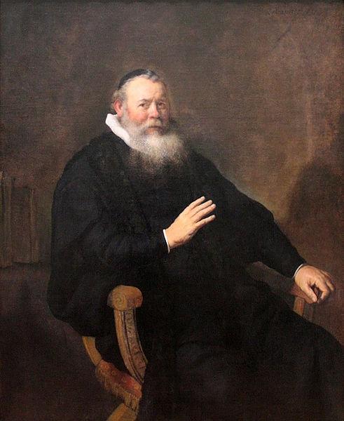 REMBRANDT Harmenszoon van Rijn Portrait of the Preacher Eleazar Swalmius oil painting image